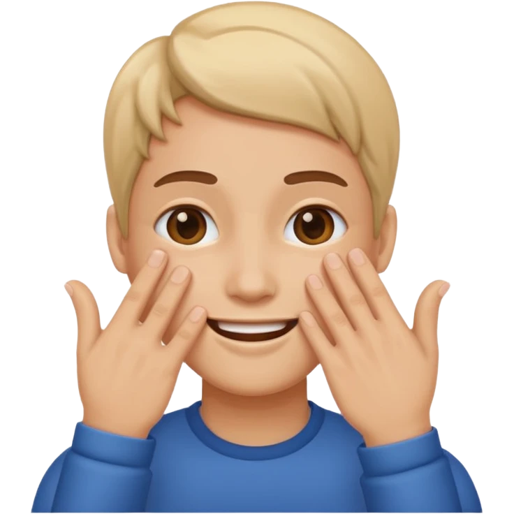 🫱🏼🫲🏼 cover 😁's mouth emoji