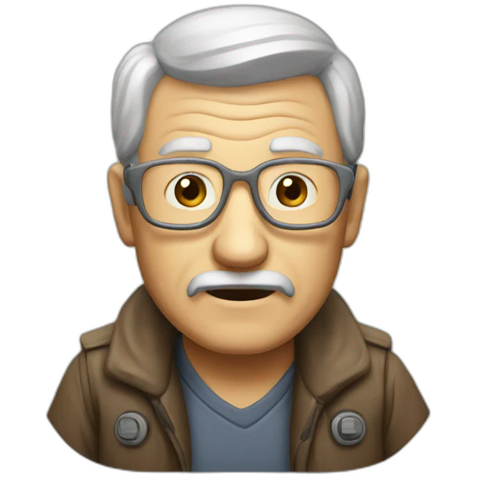 Old man gaming emoji
