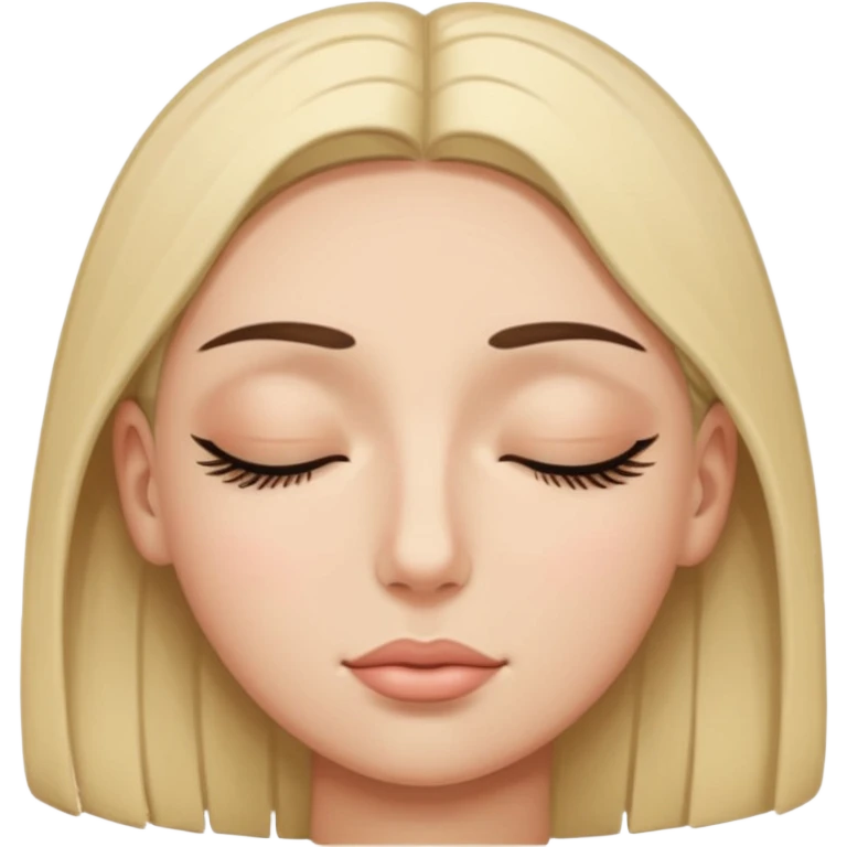 closed eye with extended eyelashes emoji