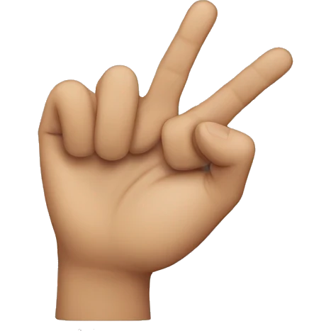 Half heart hand sign emoji