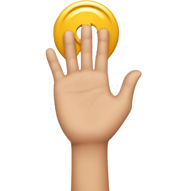 holding ip middle and ring finger emoji