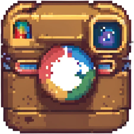 Instagram icon, retro and nostalgic emoji