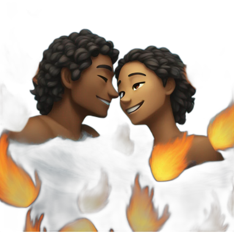 Fire and Water love  emoji