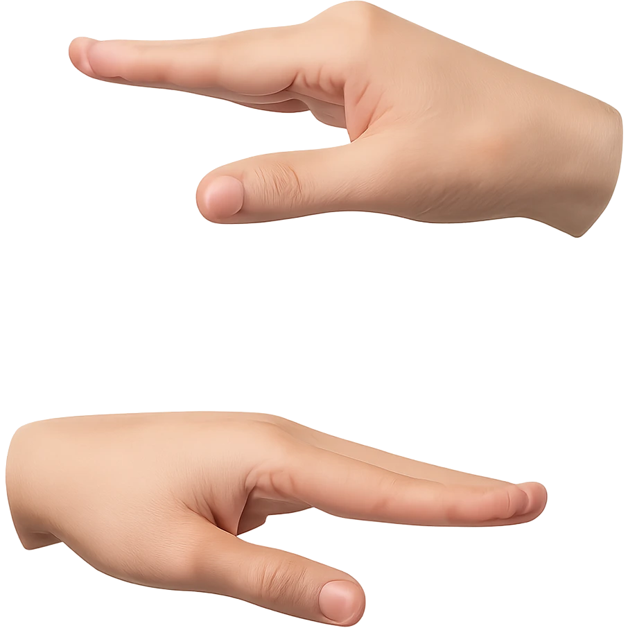 hands in the shape of the letter Z emoji