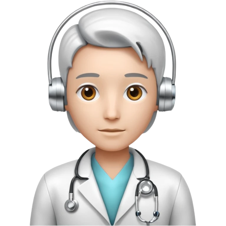 medical robot wearing a white coat and a stethoscope emoji