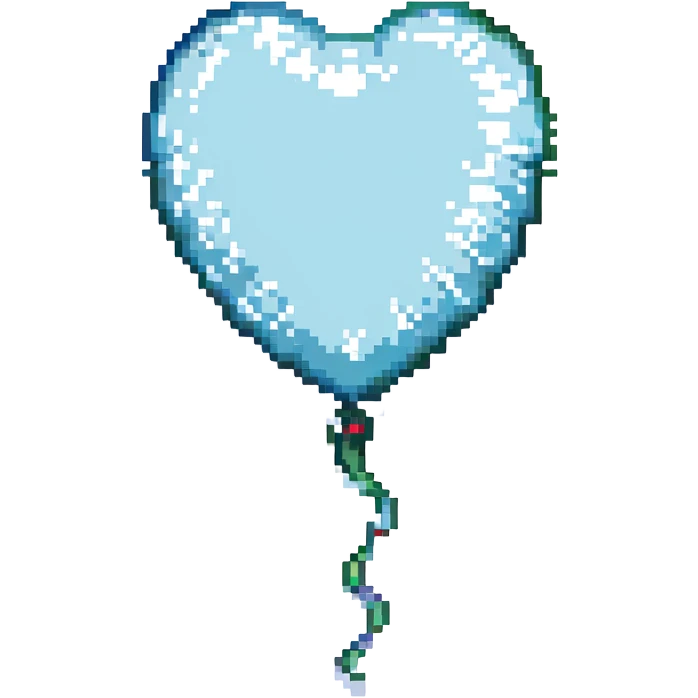 heart balloon white glossy emoji