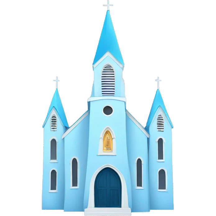 light blue church emoji