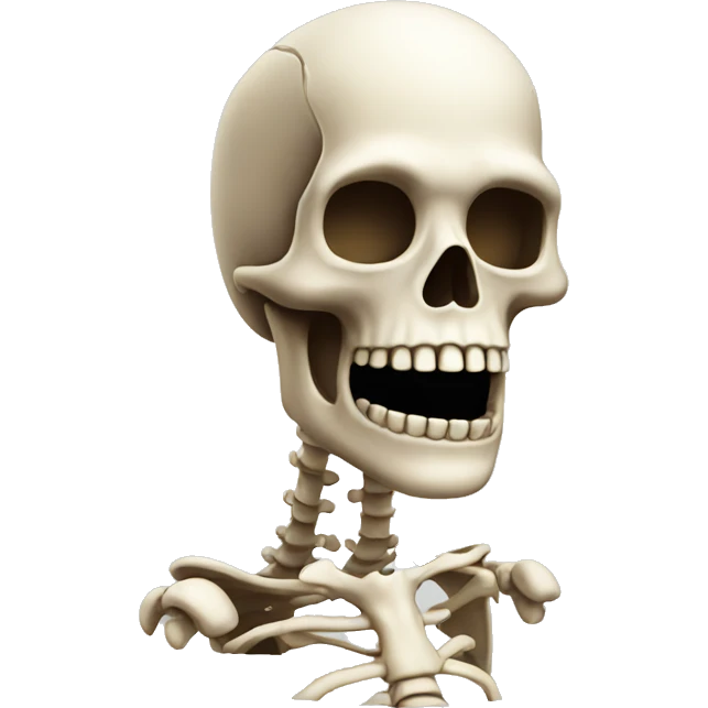 Spicy skeleton emoji