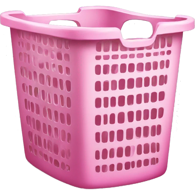 Pink laundry basket emoji