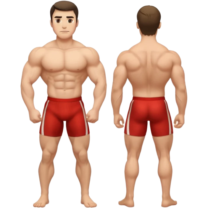 make a man bend over forward and another man standing behind as in a provocative sensual setting emoji