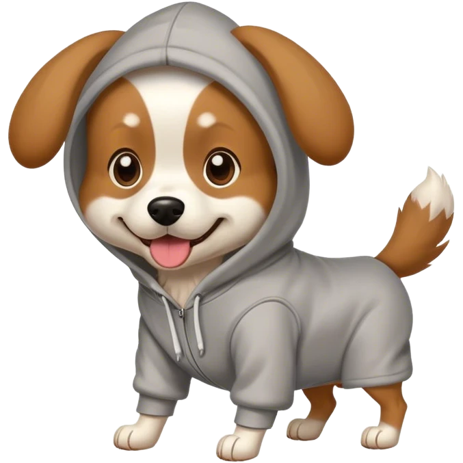 Dog wearing hoodie  emoji