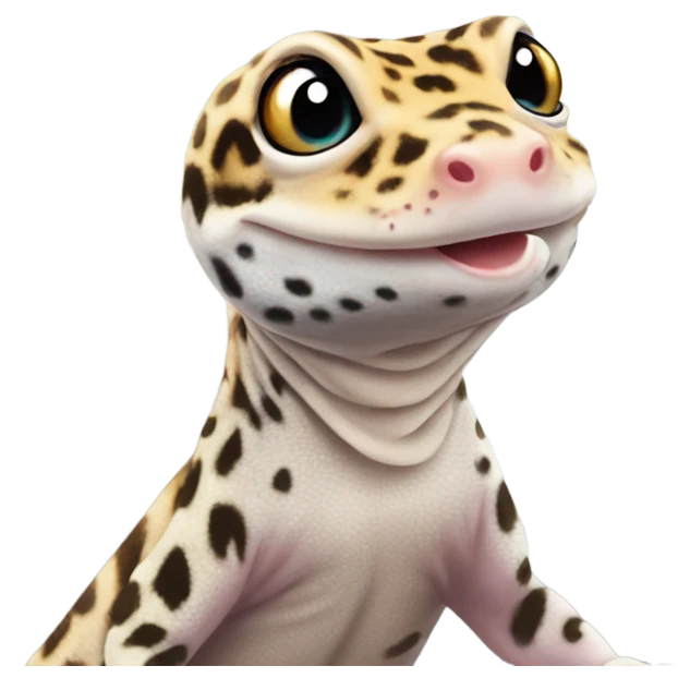 Leopard gecko blowing kiss emoji