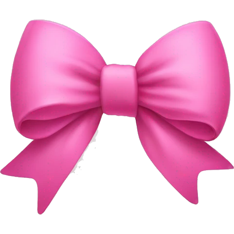 pink bow emoji