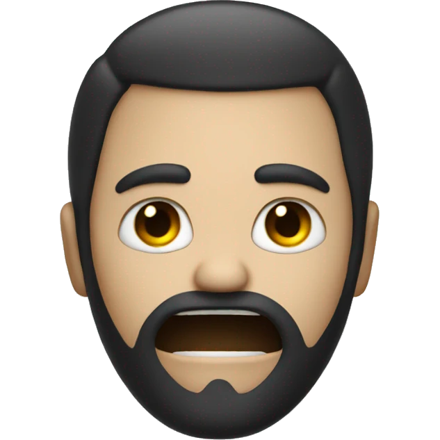short guy with black hair fighting alien emoji