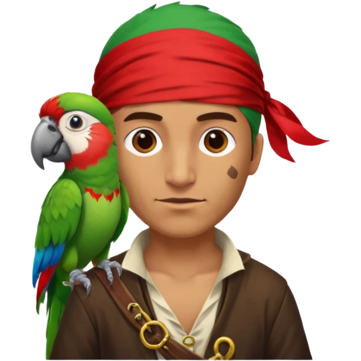 pirate and parrot emoji