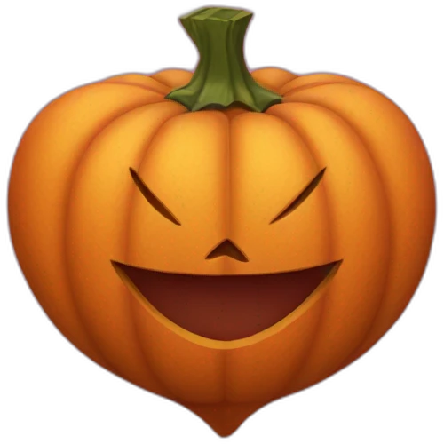 Pumpkin heart emoji