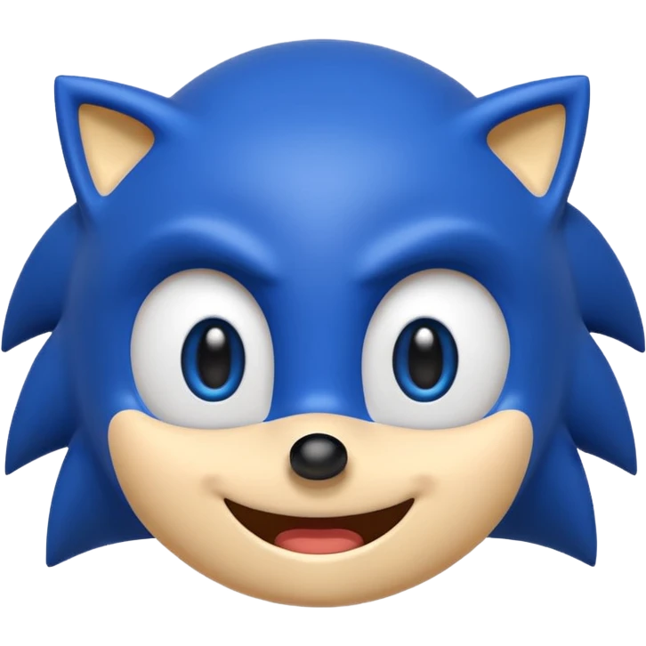 Sonic emoji well made like the original one without any mistakes emoji