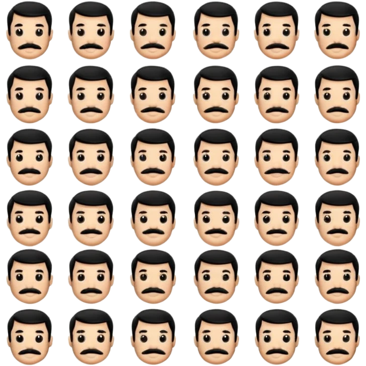 Only moustaches  emoji