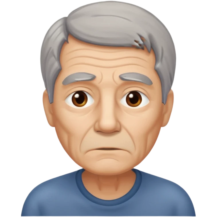 tired looking 65 year old man emoji
