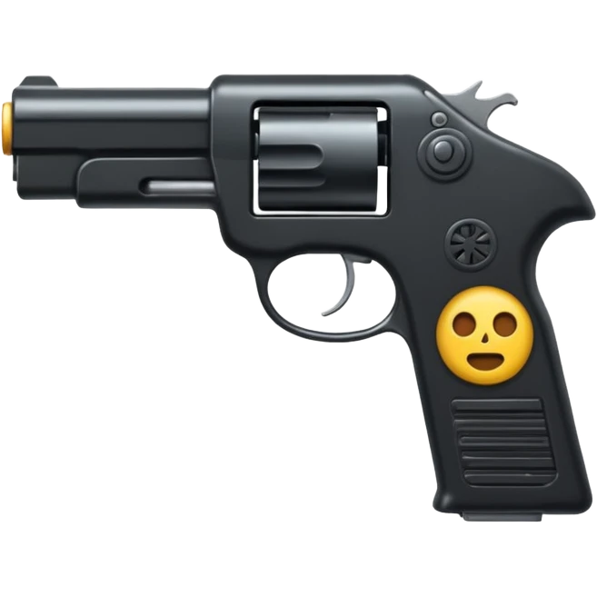   Un emoji con una nueve milímetro que sea realista con un emoji de venganza emoji