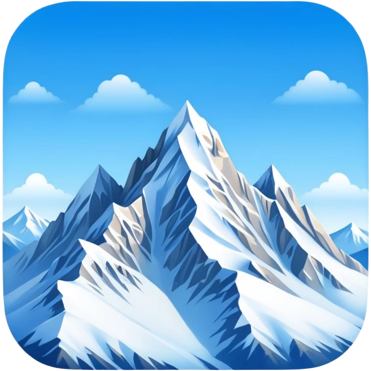 Snowy mountains scenery  emoji