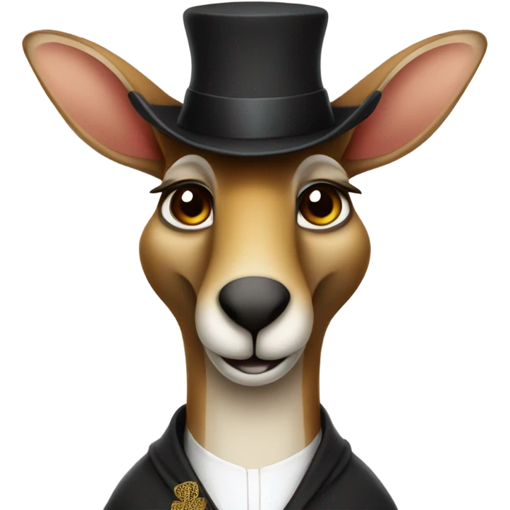 Kangaroo dressed as a rabbi emoji