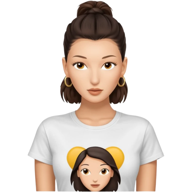 Bella hadid wear t-sihrt emoji