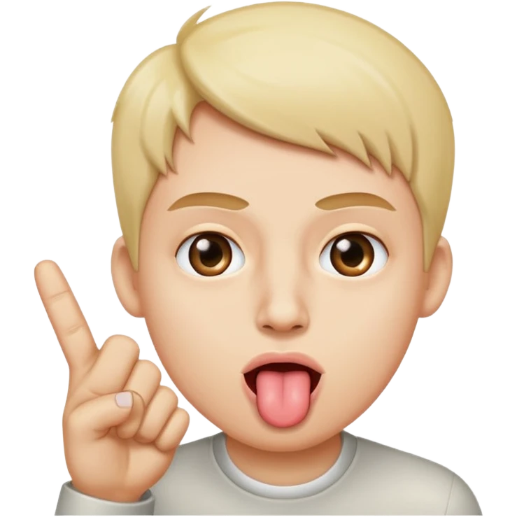 Tongue out middle finger eye roll emoji