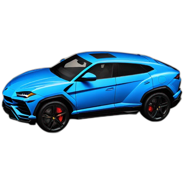 Blue lamborghini urus emoji