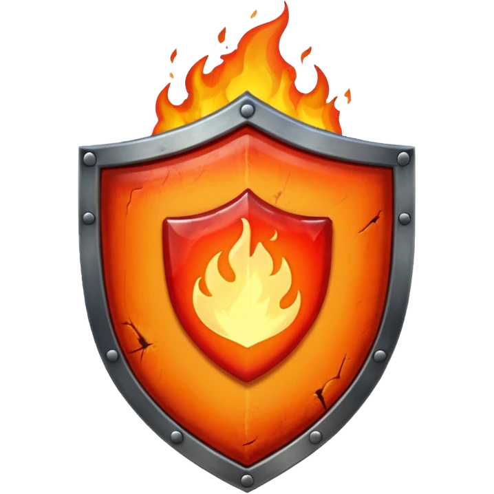 burning shield emoji
