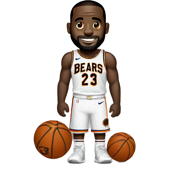 LeBron wearing bears  emoji