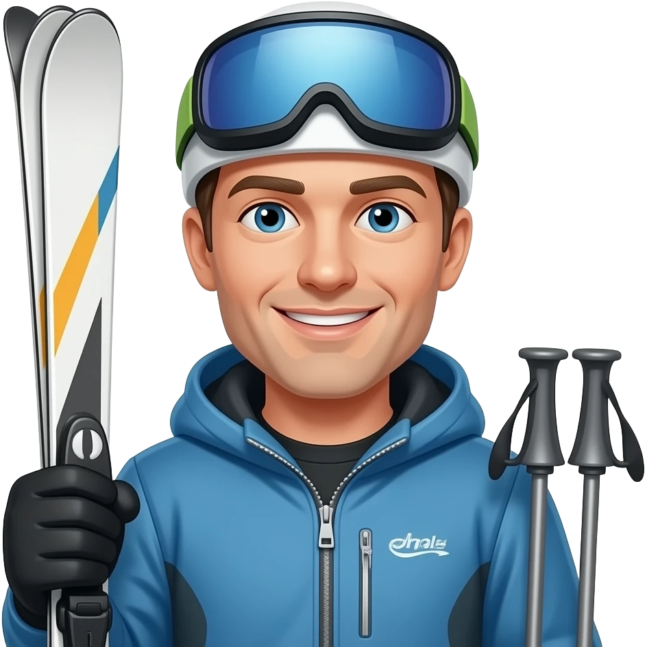 main with skis emoji