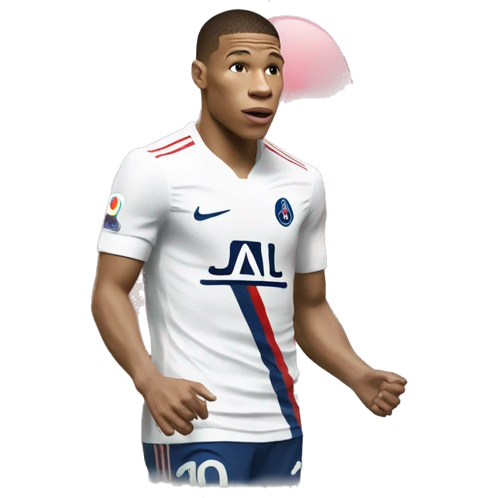 Mbappé qui fait un cœur emoji