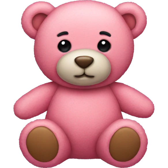 a pink teddy bear emoji