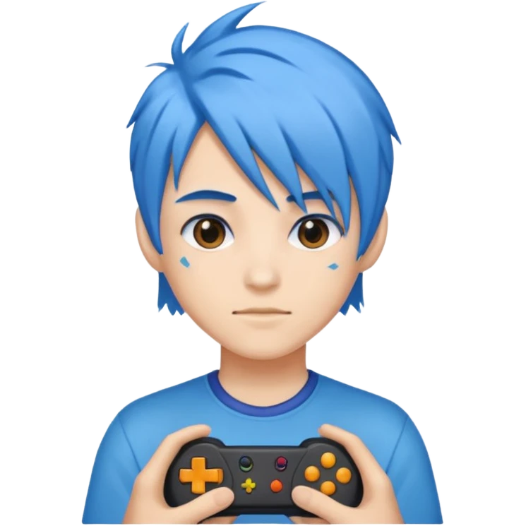 blue haired gamer emoji