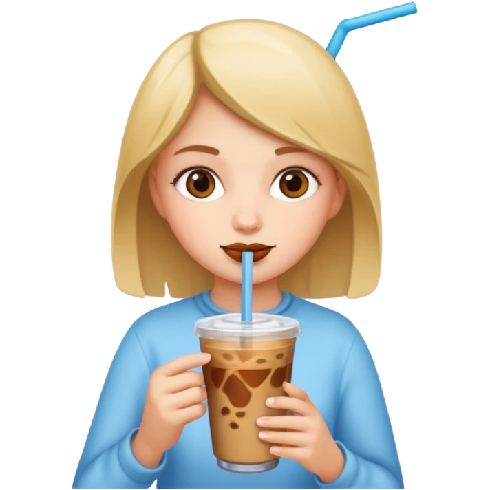 Iced coffee cutie  emoji