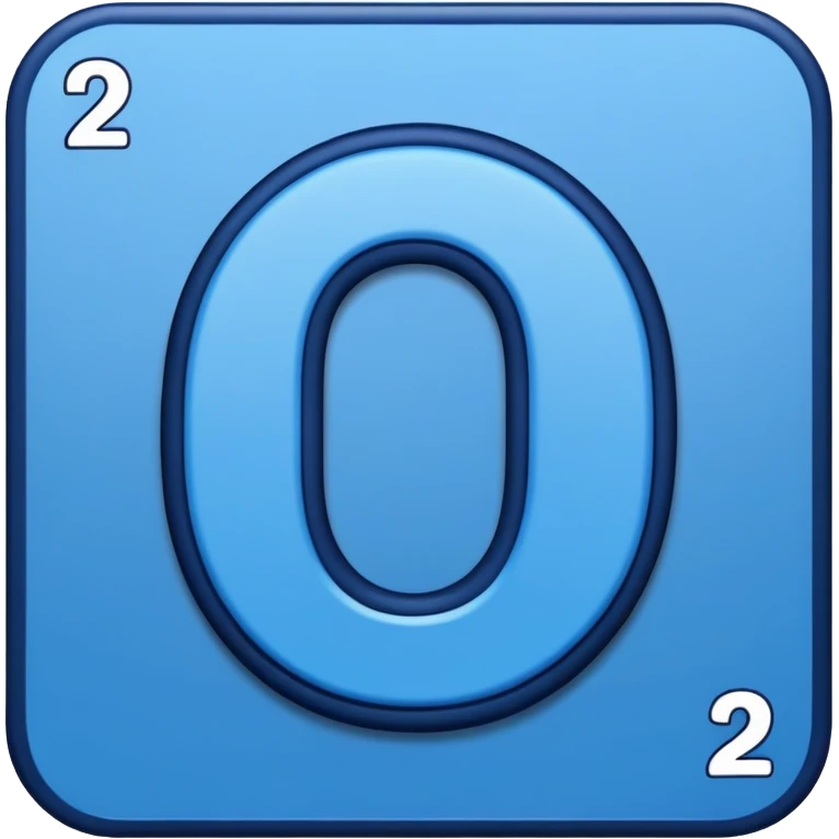UNO flip card with blue background and number 2 emoji