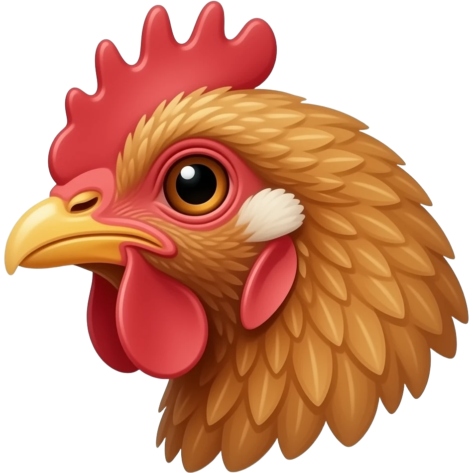 Female chicken head 25 years old emoji