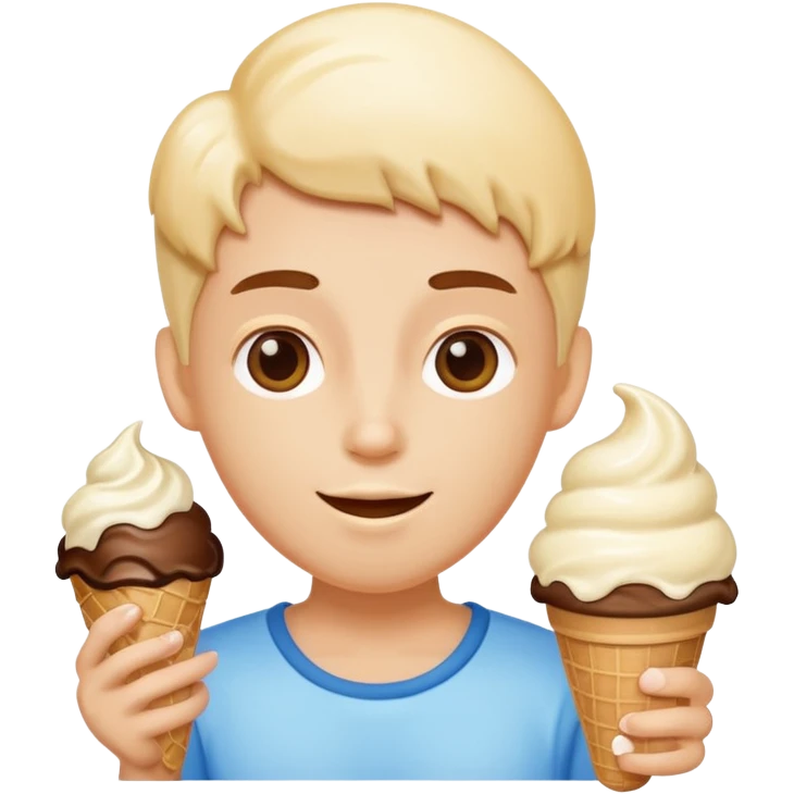 A person getting a ice cream emoji