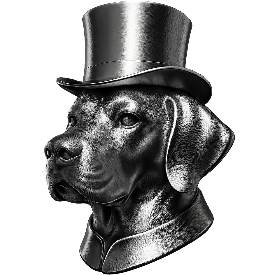 dog in a top hat emoji