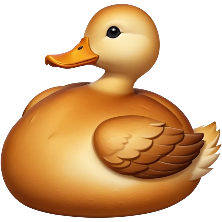 bread loaf shaped like a duck, golden brown crust emoji