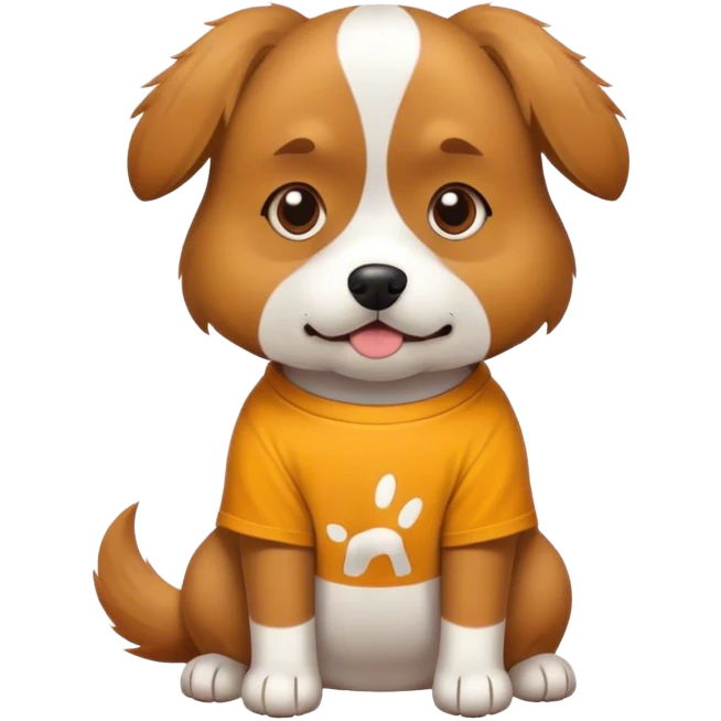 Perro con camiseta emoji