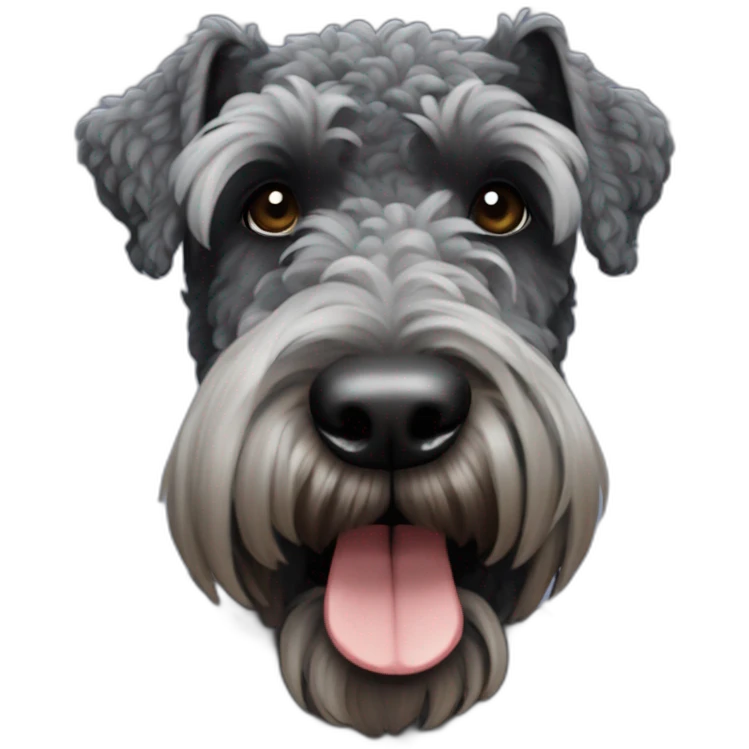 Kerry blue terrier full-body emoji