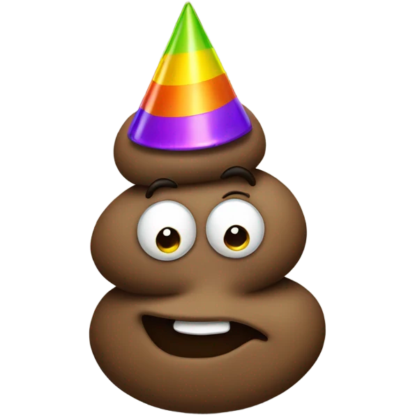 poop with a hat emoji