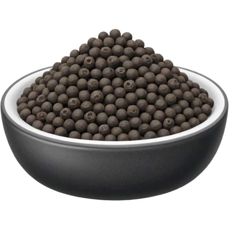 small dish of black pepper, granulated emoji