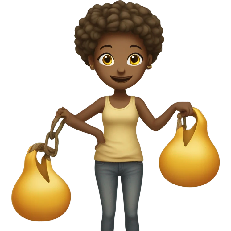 girl holding a sign Hooks Calabash  emoji