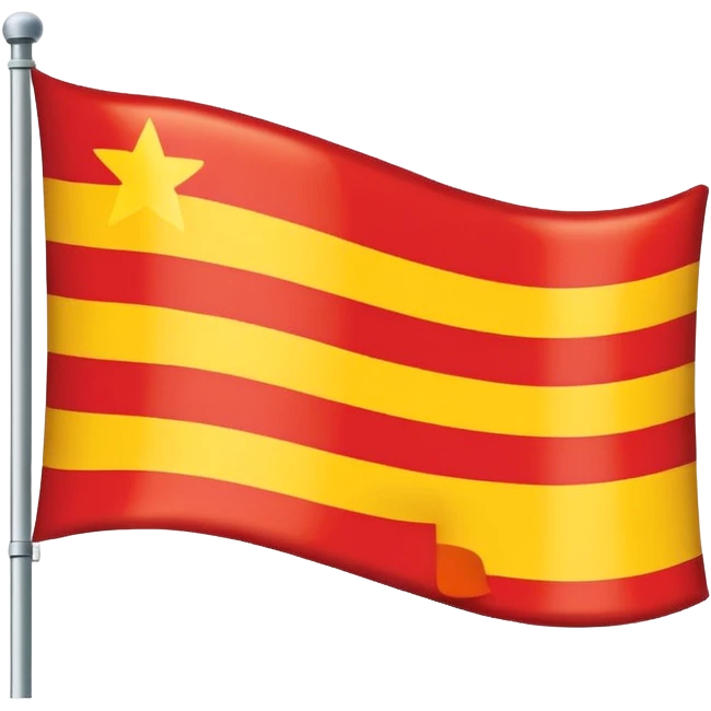 Flag with Yellow Color on the top and Red Color on the Bottom equally made emoji