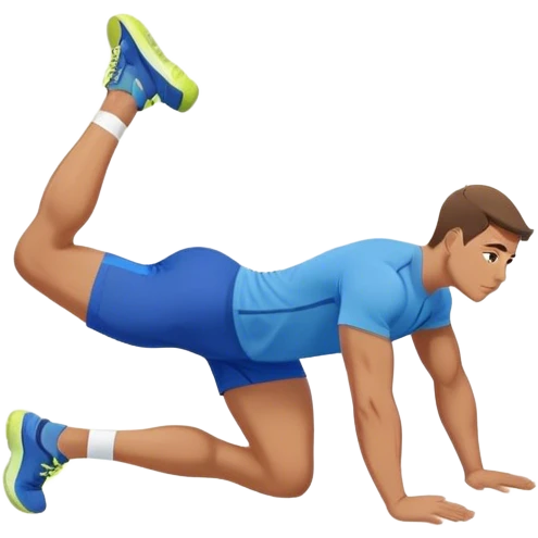 glute-bridges-exercise guy with blue shorts  emoji