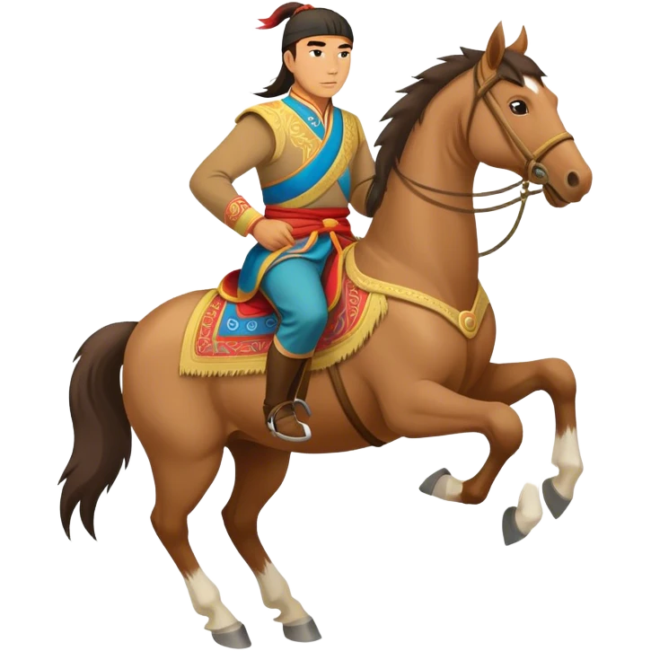 mongolian man on horse emoji