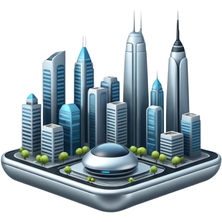 city in the future in the sly emoji